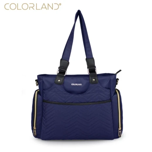 Colorland Classic Baby Diaper Tote Maternity Bag, Navy Blue Colorland Classic Baby Diaper Tote Maternity Bag, Navy Blue