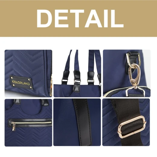 Colorland Classic Baby Diaper Tote Maternity Bag, Navy Blue - كولورلاند - Image 6
