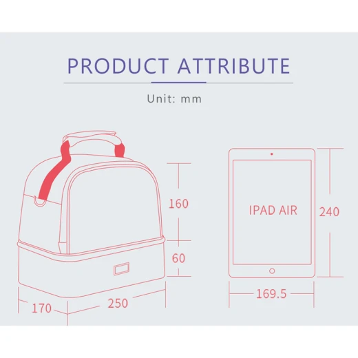 Sunveno Insulated Bottle and Lunch Bag, Butterfly - سن فينو - Image 3