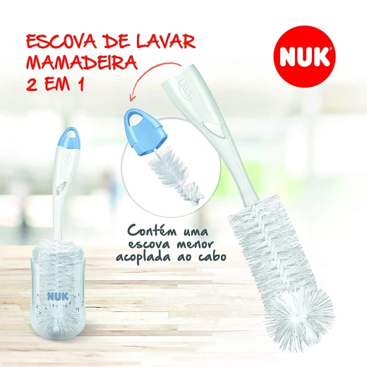 NUK Bottle and Nipple Brush 2 in 1 - أصفر - ان يو كي - Image 4