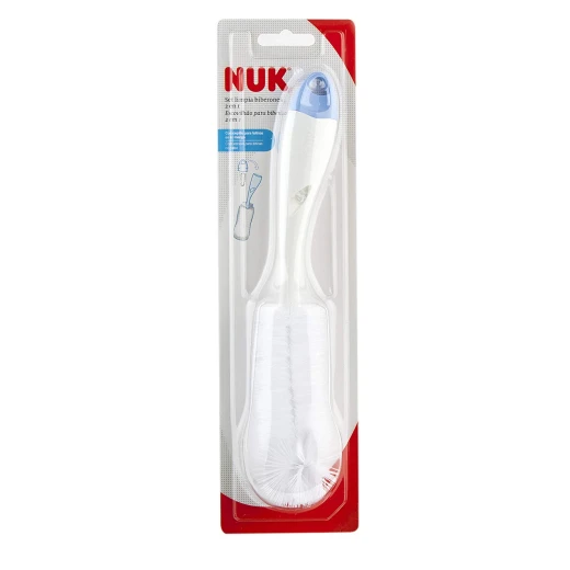 NUK Bottle and Nipple Brush 2 in 1 - أصفر - ان يو كي - Image 2