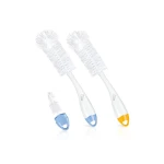 NUK Bottle and Nipple Brush 2 in 1 - أصفر - ان يو كي