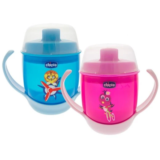 Chicco Meal Cup (12M+), Pink or Blue - أزرق