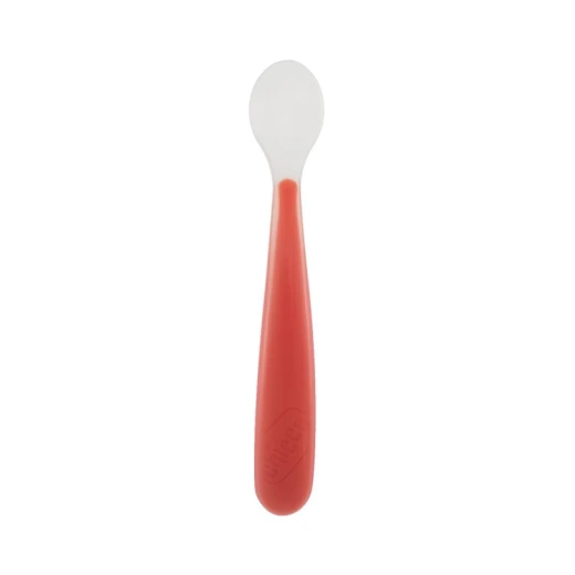 Chicco Soft Silicone Spoon (6M+) Red - Chicco - Image 2