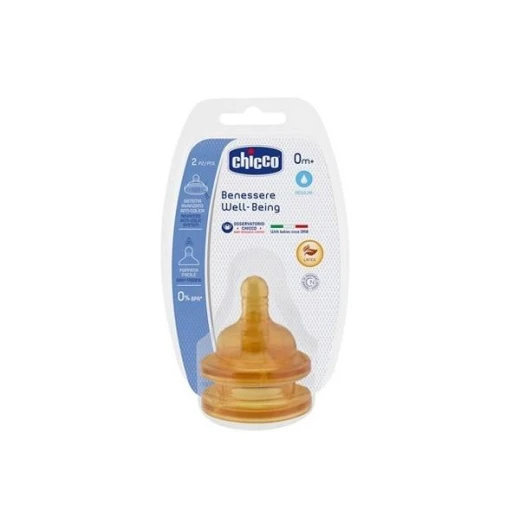 Chicco Well Being Teat +0 months, Normal Flow Latex 2 pieces Chicco Well Being Teat +0 months, Normal Flow Latex 2 pieces
