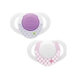Chicco Physio Compact Pink 0-6 months, Silicone, 2 pieces - تشيكو