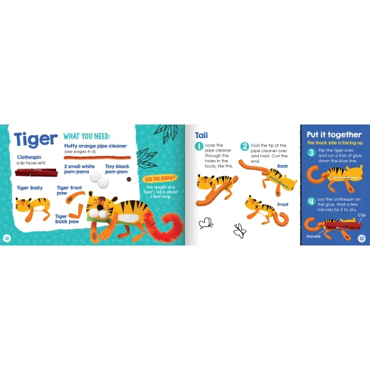 Klutz Jr. My Clothespin Zoo Craft Kit - سكولاستيك - Image 2