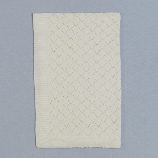 Funna Knitted Blanket Punto - Cream - فونا بيبي - Image 2