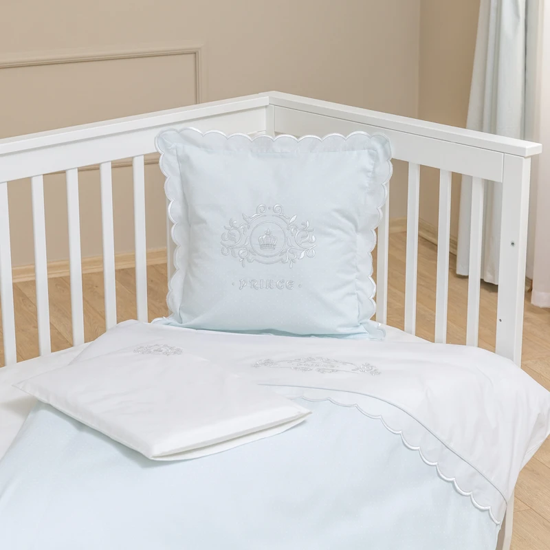 Funna Baby Bed Set 8pcs Prince - 60X120 - Blue - فونا بيبي