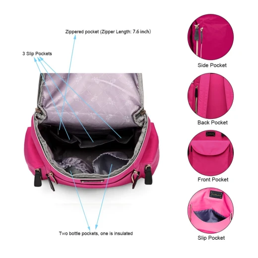 Colorland Burnell Baby Changing Backpack, Pink - كولورلاند - Image 5