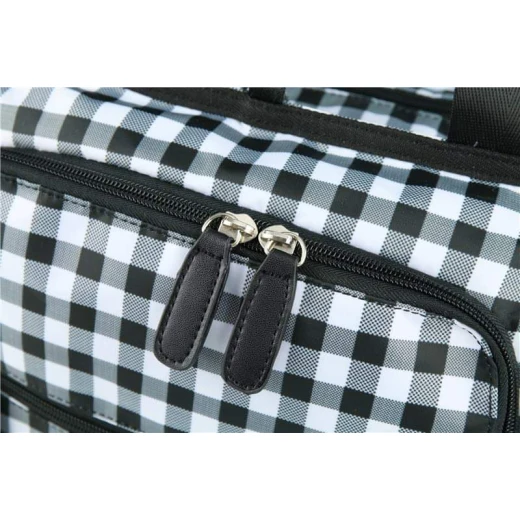 Colorland Gabrielle Tote Baby Changing Bag, Black & White Chequered - كولورلاند - Image 12