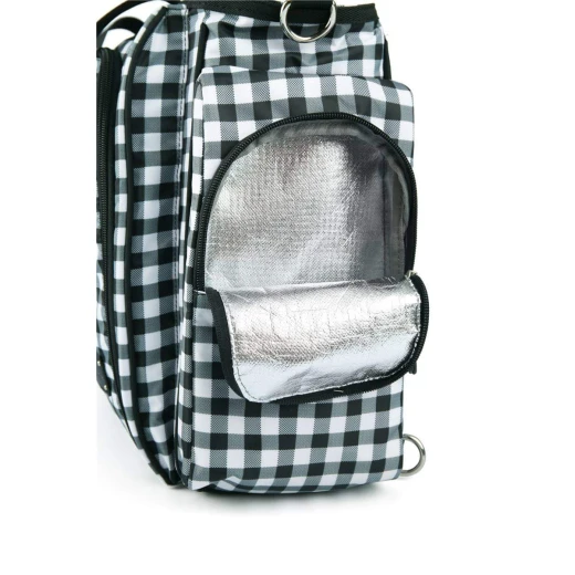 Colorland Gabrielle Tote Baby Changing Bag, Black & White Chequered - كولورلاند - Image 13