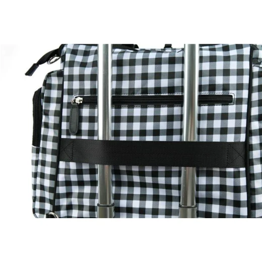 Colorland Gabrielle Tote Baby Changing Bag, Black & White Chequered - كولورلاند - Image 9