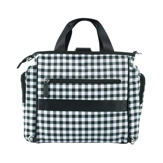 Colorland Gabrielle Tote Baby Changing Bag, Black & White Chequered - كولورلاند - Image 7