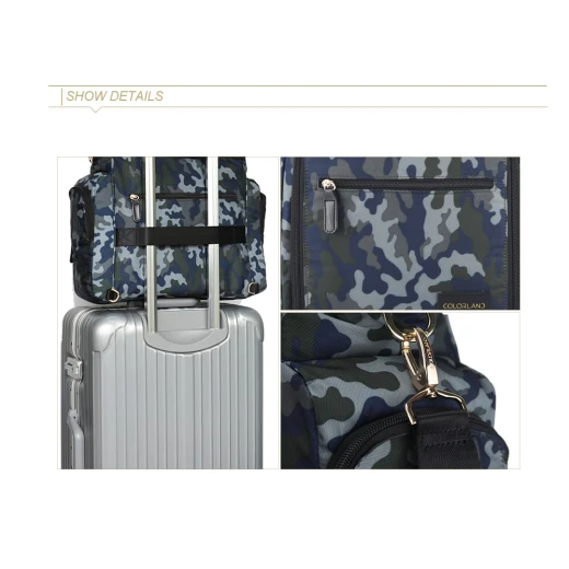 Colorland Gabrielle Tote Baby Changing Bag, Camo Grey - كولورلاند - Image 5