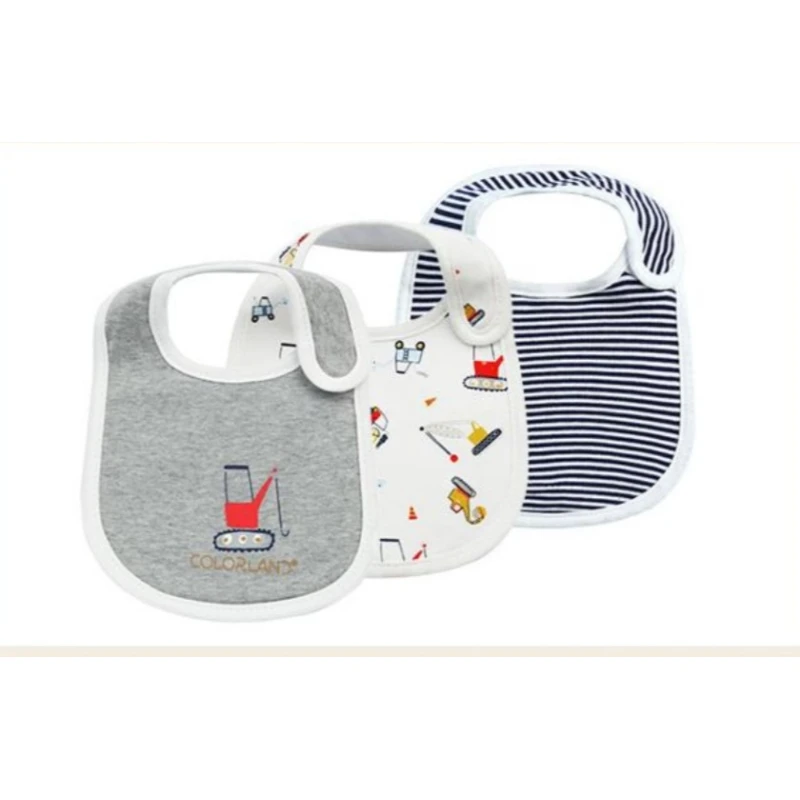 Colorland - (10) Baby Bibs 3 Pieces In One Pack - كولورلاند