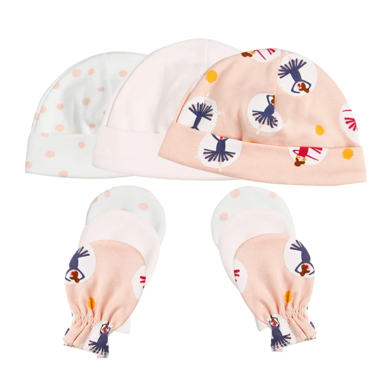 Colorland - Baby Hat & Gloves 3 Pieces In One Pack - كولورلاند
