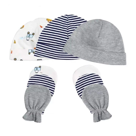 Colorland = (7) Baby Hat & Gloves 3 Pieces In One Pack