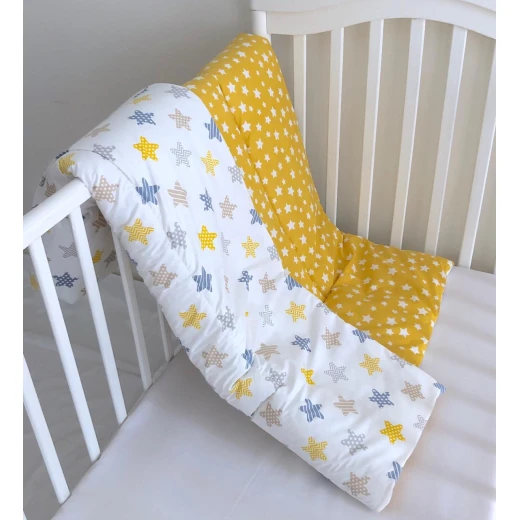 Anett Newborn Baby Bedding Set, Colorful Stars, Yellow - أنيت - Image 2