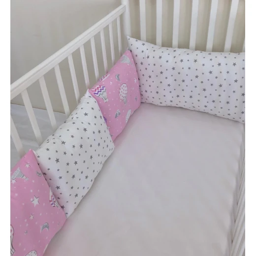 Anett Newborn Baby Bedding Set, ِAirships, Pink - أنيت - Image 4
