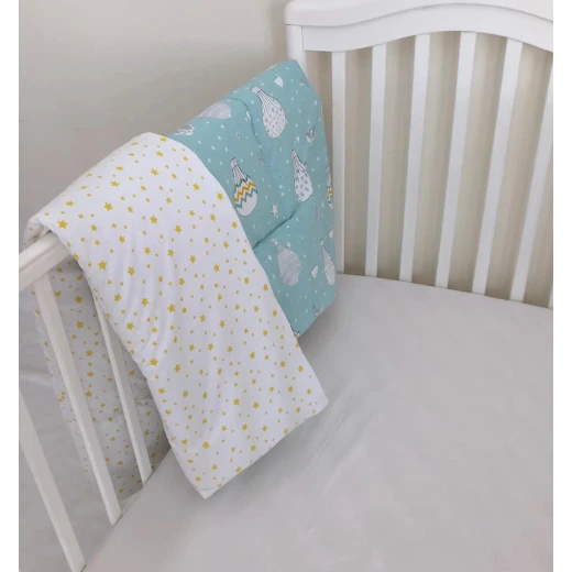Anett Newborn Baby Bedding Set, ِAirships, Blue - أنيت - Image 5