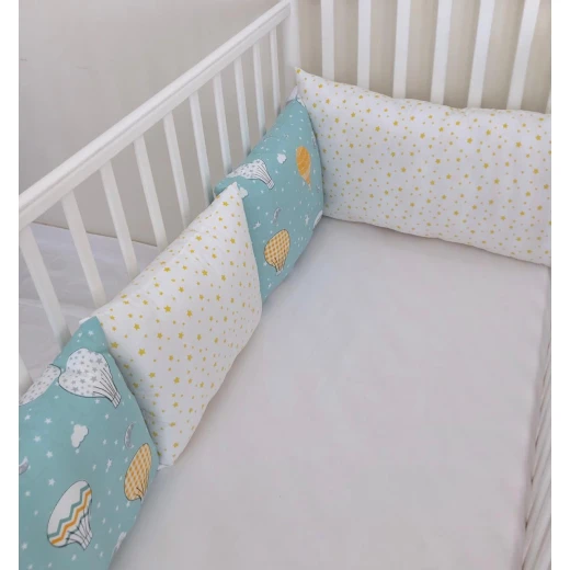Anett Newborn Baby Bedding Set, ِAirships, Blue - أنيت - Image 2