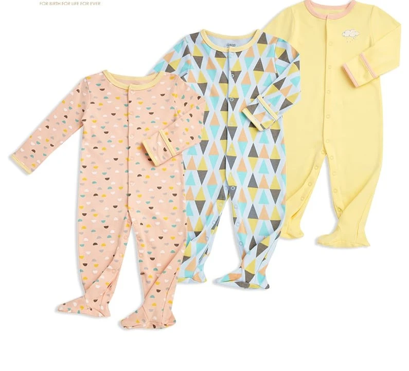Colorland - (2) Baby Bodysuit 3 Pieces In One Pack - 3-6 Months - كولورلاند