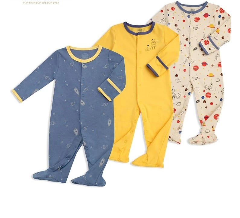 Colorland - (3) Baby Bodysuit 3 Pieces In One Pack - 0-3 Months - كولورلاند