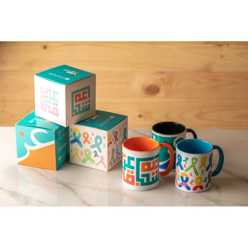 Hope Shop By KHCF - Colorful Mugs With Various Design - مؤسسة الحسين للسرطان