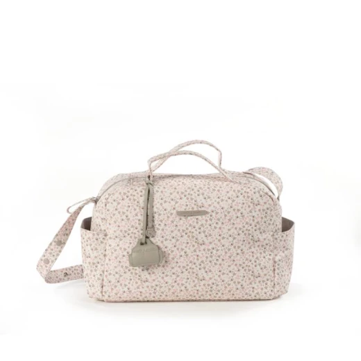 Pasito a Pasito Bouquet Pink Faux Leather Nappy Bag with Changing Mat