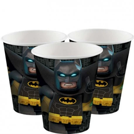 Amscan Lego Batman Movie Paper Cups 266ml X8 Cups - أمسكان - Image 2