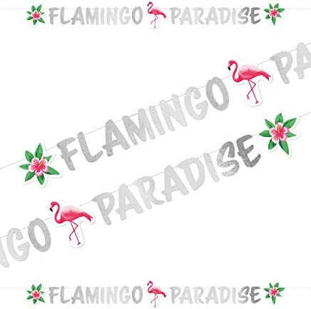 Amscan - Letter Banner Flamingo Paradise Paper 135 x 15 cm - أمسكان - Image 2