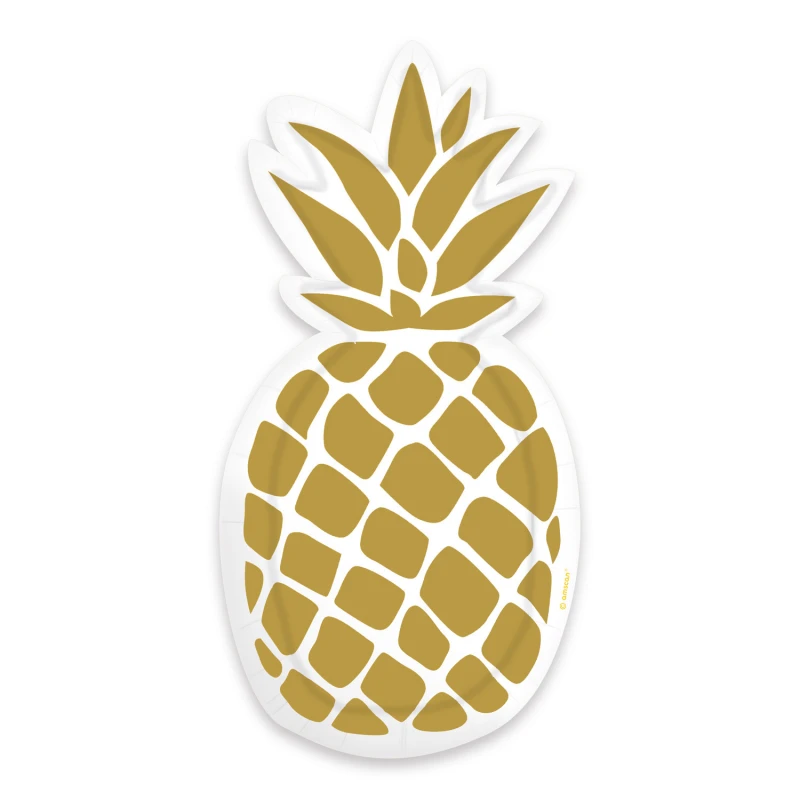 Amscan - 6 Plates Form-shaped Pineapple Vibes Paper - أمسكان