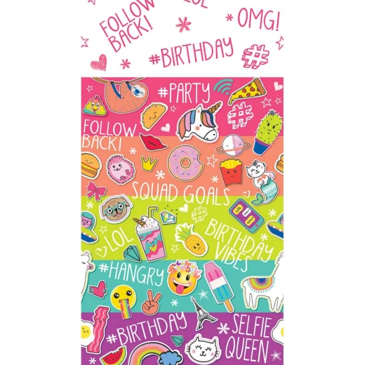 Amscan - Selfie Celebration Paper Table Cover 1.37m x 2.43m - أمسكان - Image 2