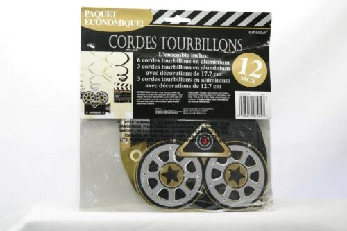 Amscan - Hollywood Swirls Decorations X12 pieces, 60 cm - أمسكان - Image 2