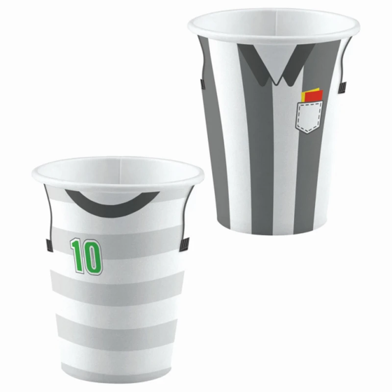 Amscan -  Birthday And Party Football Paper Cups X8 pieces - أمسكان