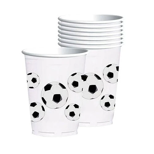 Amscan - Soccer Fan Plastic Cups X8 pieces - أمسكان - Image 2