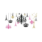 Amscan - A Day in Paris Glitter Chandelier Kit - 17 pieces - أمسكان