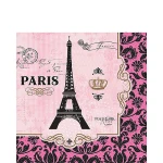Amscan - A Day In Paris Birthday Party Disposable Lunch Napkins X16 pieces - أمسكان