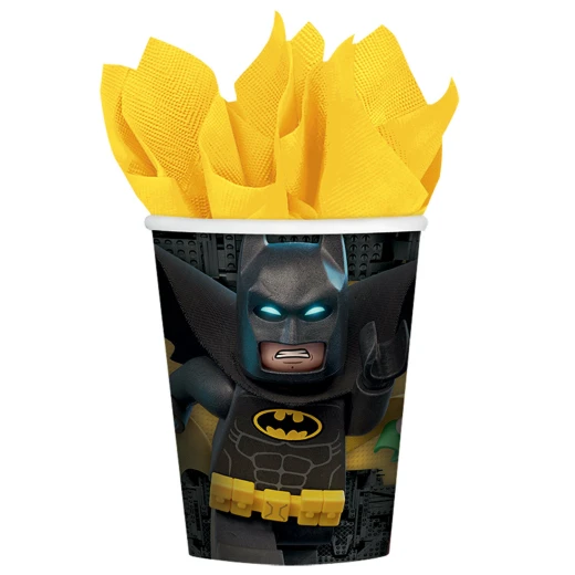 Amscan Lego Batman Movie Paper Cups 266ml X8 Cups Amscan Lego Batman Movie Paper Cups 266ml X8 Cups