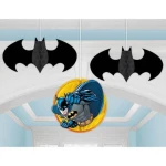 Amscan - Batman DC Honeycomb Danglers Hanging Decorations 3 Count Party - أمسكان