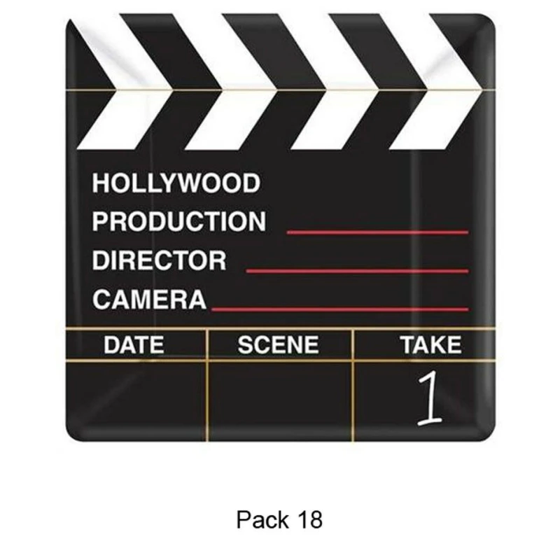 Amscan - 18 Hollywood Director's Cut Party Plates - أمسكان