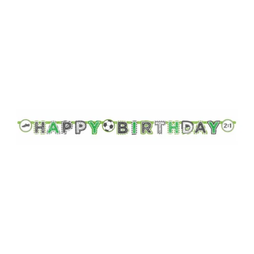 Amscan - Kicker Party Letter Banner Happy Birthday Football Bunting Amscan - Kicker Party Letter Banner Happy Birthday Football Bunting