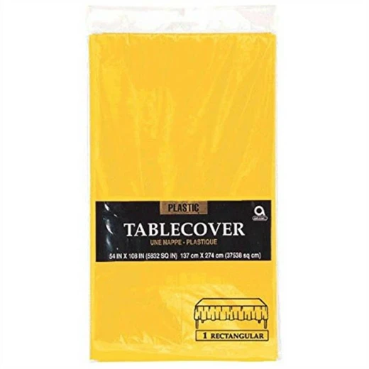 Amscan - Plastic Table Cover Rectangular - Yellow Sunshin - أمسكان - Image 2