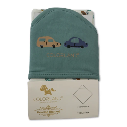Colorland Dylan Baby Hooded Blanket - The Car Show 1 Pc Per Pack Colorland Dylan Baby Hooded Blanket - The Car Show 1 Pc Per Pack