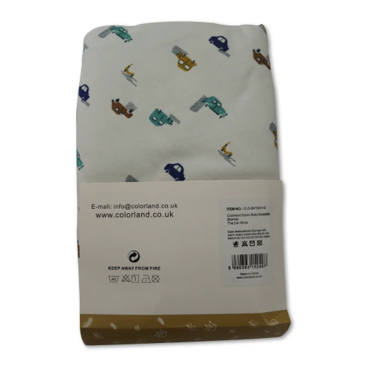 Colorland Dylan Baby Hooded Blanket - The Car Show 1 Pc Per Pack - كولورلاند - Image 2