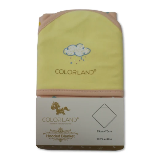 Colorland Dylan Baby Hooded Blanket - Colorful Cloud 1 Pc Per Pack