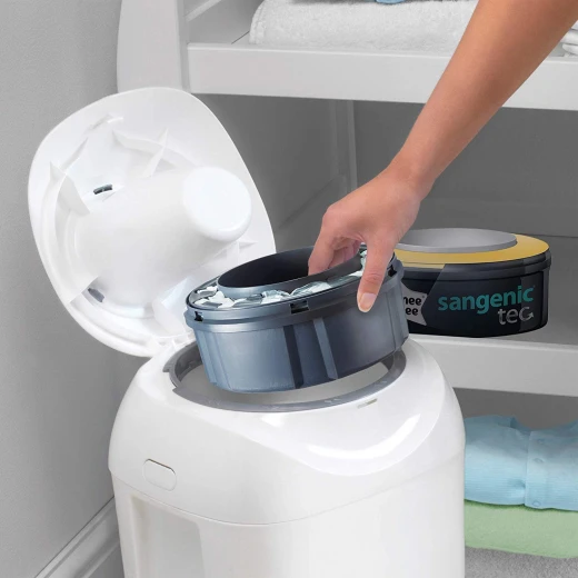 Tommee Tippee Sangenic Tec Nappy Disposal Tub, White - تومي تيبي - Image 6