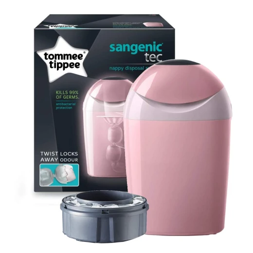Tommee Tippee Sangenic Nappy Disposal Tub, Whisper Pink - تومي تيبي - Image 2