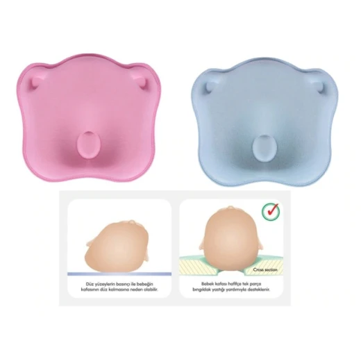 Sevi Bebe Baby Head Shaping Pillow, Different Colors - زهري - سيفي بيبي - Image 2